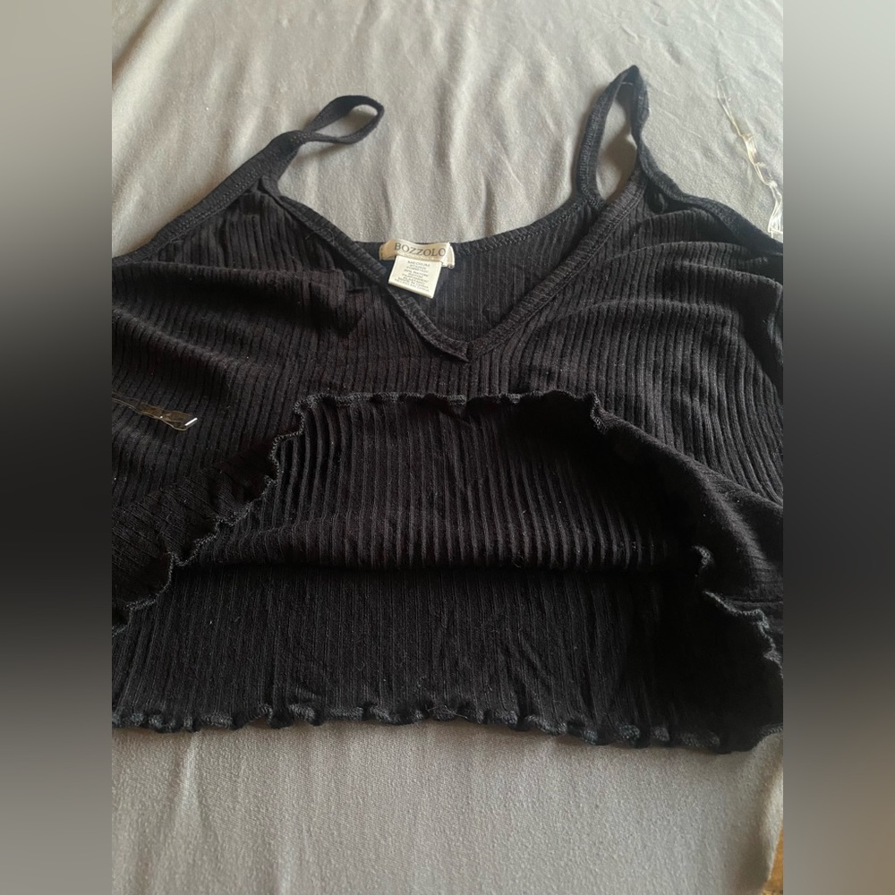 Crop black tank top - Picture 4 of 6